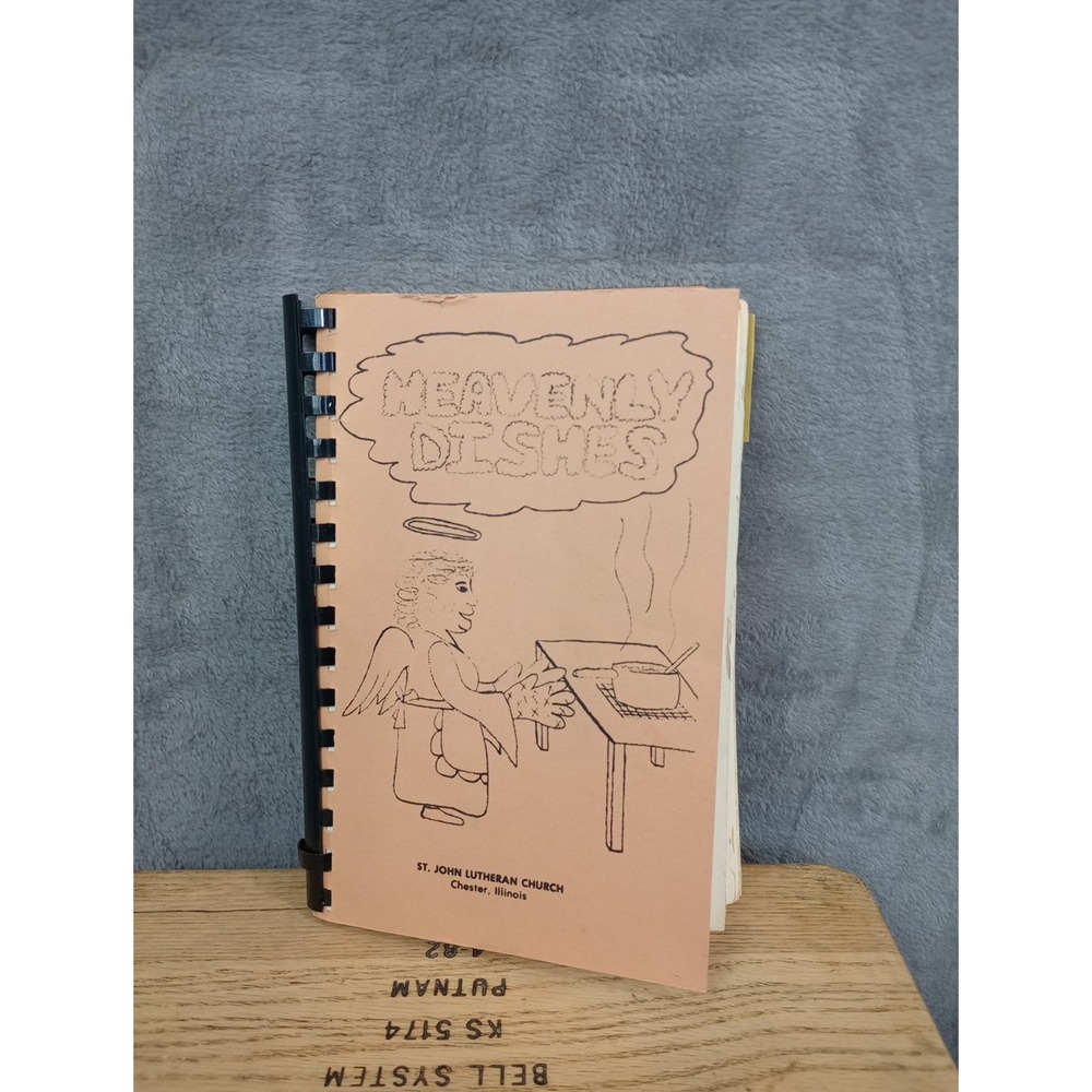 St. John Lutheran Church Cookbook Chester, Illinois 1980s Spiral Vintage